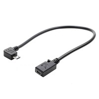Câble d'extension Micro-5pin mâle vers femelle en PVC avec coudes à 90 degrés vers le haut, vers le bas, vers la gauche et vers la droite