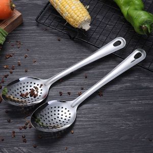 กระชอนสแตนเลส 201 ช้อนโลหะแบบมีรูสำหรับพาสต้าและบะหมี่ อุปกรณ์ครัว - Product Image 2