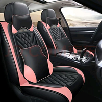 Ensemble de housses de siège de voiture de luxe en cuir véritable de qualité supérieure, 5 pièces, pour toutes les saisons, protection complète, intérieur de voiture