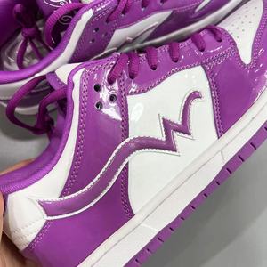 סיטונאי עור אמיתי נשים נשים סגול יוניסקס באיכות מעולה RTS עור פטנט נעלי ספורט קז'ואל לגברים 36-46 - Product Image 2