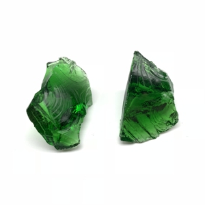 Groothandel Blauw Groen Verpletterd Slakken Glazen Rotsen Voor Vuurkorf - Product Image 2