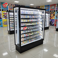 Nouveau Présentoir Double Face Grande Capacité en Métal pour Cartes à Collectionner TCG, Sport et Objets de Collection, Vitrine d'Exposition pour Magasin