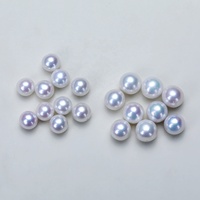 Perles d'eau douce naturelles rondes avec légèrement de légères imperfections, perles de style Edison, perles en vrac