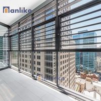 Anlike Ghana Dernier design en verre Moderne Blanc Balcon Salle de bain de luxe Alliage d'aluminium Louvre Fenêtre Cadre Vertical