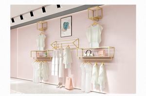 Perchero de Pared Económico para Ahorrar Espacio, Perchero Dorado para Exhibición de <span class=keywords><strong>Ropa</strong></span>, Mueble para <span class=keywords><strong>Tienda</strong></span> de <span class=keywords><strong>Ropa</strong></span> - Product Image 5