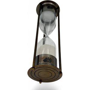 Antique Hourglass 5 Minute Brass Glass Vintage Desk <b>Timer</b> Office Decorative <b>Sand</b> Clock - Product Image 2