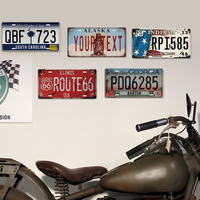 Carteles de chapa Retro Vintage decorativos de 15*30cm, placa de matrícula impresa en relieve, póster de Metal para garaje de coche con precio de fábrica