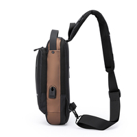 Sac Poitrine Homme de Qualité, Verrouillage par Code, Monobretelle, Sac à Dos Noir avec Port USB, Sac Bandoulière Antivol Moto