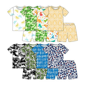 Setelan Kaos Lengan Pendek Anak Laki-laki Terbaru Pakaian Musim Panas Gaya Kasual Celana Pendek Bahan Katun Pakaian Anak Laki-laki Longgar - Product Image 1