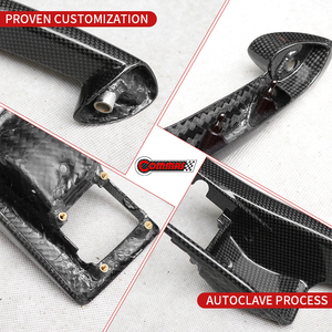 Manijas de puerta de coche de fibra de carbono seca de alta calidad, estilo OEM, para Ferrari F12 - Product Image 2