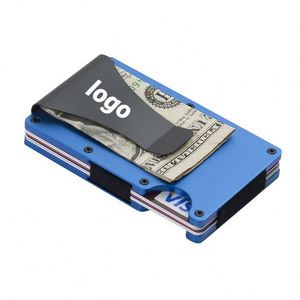 Portefeuille en aluminium personnalisé élégant avec protection RFID, logo personnalisé, cadeau idéal pour les clients - Product Image 2