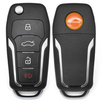 Clé de voiture universelle filaire XKFO01EN 315MHz 433MHz avec télécommande de démarrage, lame vierge non coupée, clés de remplacement pour véhicule