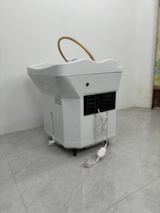 Lujosa Cama de Masaje Eléctrica Portátil 2 en 1 de Acero Inoxidable y Cuero Sintético Acrílico con Lavacabezas para Salón de Belleza y Spa - Product Image 6
