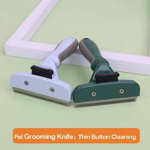 Outil de toilettage pour animaux de compagnie à nettoyage automatique avec logo personnalisé en gros d'usine, brosse lissante pour chat et chien, élimination des poils - Product Image 5