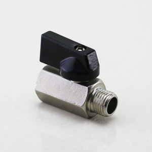 Katup Bola Mini MBV-MF 1/8 1/4 3/8 1/2 Kuningan Katup Tangan Kecil Hitam Jantan Betina OEM Dapat Disesuaikan untuk Aplikasi Minyak Udara Air - Product Image 4