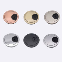 Cache-câble de bureau moderne de haute qualité en alliage de zinc 80 mm, passe-câble durable pour chambre, hôtel, hôpital