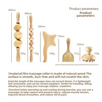 Bois de hêtre thérapie suédoise tasse de Massage Tendon bâton roulant planche à gratter tête de champignon masseur ensemble pour le corps