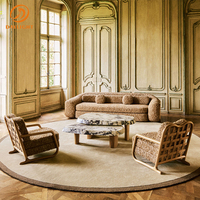 Fauteuil de détente de style rétro en métal avec accoudoirs en boucle Teddy, fauteuil d'appoint design pour hôtel, salon, café