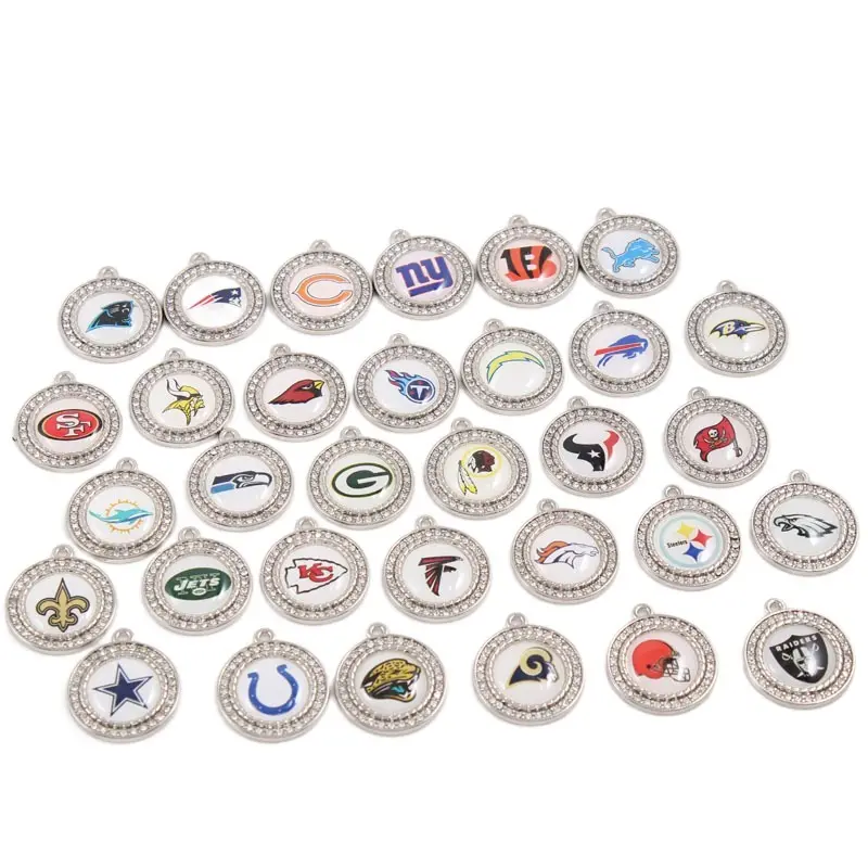 Pingente de joias personalizado nfl 32, enfeite de logotipo para pulseira, pingente pequeno, acessórios de ornamento faça você mesmo