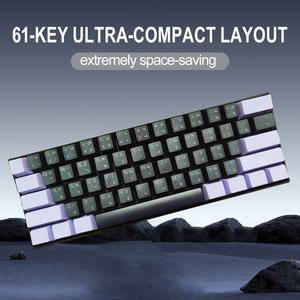<span class=keywords><strong>Teclado</strong></span> Mecánico para Juegos Personalizado con Interruptores Azules, Rojos y Marrones, Diseño en Español y Portugués, Portátil, <span class=keywords><strong>60</strong></span>%, con Retroiluminación RGB - Product Image 5