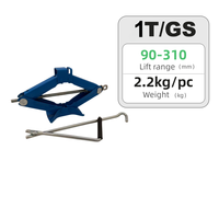 Cric à ciseaux YLS04-1T en acier robuste, capacité 1 tonne, pour voiture, SUV, MPV