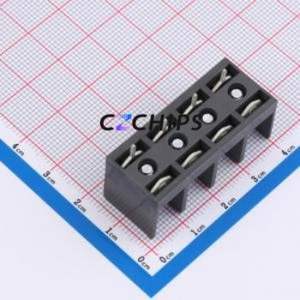 982-S/04 Barrier Terminal Block P=9.52mm Connector ( Pitch: 9.52mm )( Construction: 1x4P )( Mounting Type: Straight Pin ) - Product Image 2