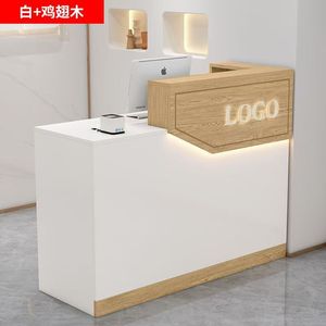 K Hair Salon Furniture Modern Spa Bar Front Office Salon Reception <b>Desk</b> - Product Image 3