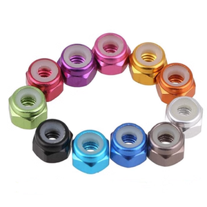 Nhôm Các Loại Hạt M2 M3 M4 M5 M6 Nylon Hex Chèn Nut Khóa Locknuts Tự-Khóa Hạt Không Có Mặt Bích - Product Image 2