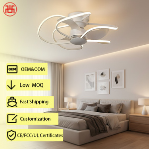 Ventilateur de plafond électrique de luxe à 6 vitesses avec LED, 20-30 pouces, DC, multifonction, télécommande, corps en plastique, pour usage domestique - Product Image 1
