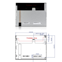 AUO 15,0 Zoll 1024*768 LCD-Display G150XTN06.C Schienenverkehr-Zusatzbedienfeld 15 Zoll LCD-Module