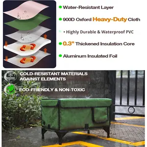 À la mode isolation de chauffage extérieur chat maison de naissance motif solide maison de chat pour chiens petits animaux meubles d'extérieur pour animaux de compagnie - Product Image 3