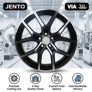 Jantes en alliage JENTO 18 pouces 8J 5x108 ET42 finition noire usinée pour Volvo S60 V60 Ford Focus <span class=keywords><strong>Jaguar</strong></span> Land Rover Evoque JWL VIA - Product Image 6
