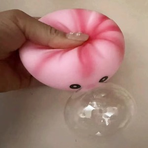 Hot Selling Polyester Blow <b>Bubbles</b> Dumpling Cute Steamed Bun Stress Relieving Toy Soft Squishy Texture Fidget Play Portable - Product Image 4