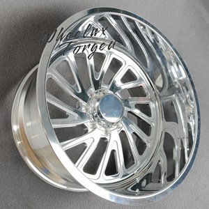 Jantes forgées sur mesure 24x14 26x16 Super Deep Dish pour camion, finition miroir, design maillé, en alliage T6061-T6, pour F250 Silverado <span class=keywords><strong>RAM</strong></span> - Product Image 5
