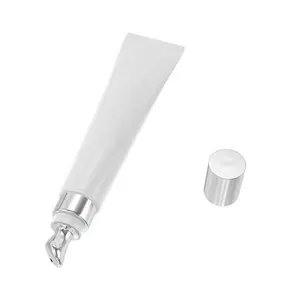 Clear cosmetic tube with roller ball lip gloss container plastic packaging tube