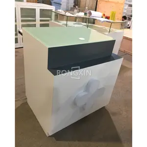 Medical Store Furniture Glass Top Check Out Counter Custom Retail Counter Desk Modern Small Display Counter For Pharmacy