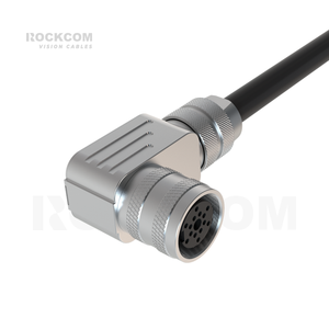 Cable de visión artificial <span class=keywords><strong>LMI</strong></span> M16 de 14 pines hembra de ángulo recto P & <span class=keywords><strong>E</strong></span> de alta flexibilidad para cámara Industrial - Product Image 1