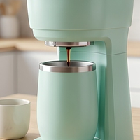 Cafetière compacte à portion individuelle, 355 ml, pour voyage, à filtre électrique, arrêt automatique, en plastique, usage domestique