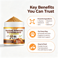 Poudre de Taurine pour Chiens Marque Blanche OEM – Absorption Rapide, Soutien Immunitaire, Compléments Alimentaires à Ingrédients Limités pour Tous les Chiens
