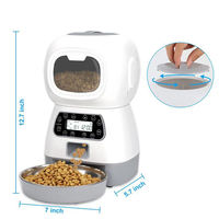 Distributeur automatique de nourriture pour chien 3,5 L, distributeur intelligent de nourriture pour chiens et chats, minuterie Wifi, bol en acier inoxydable, nourrisseur automatique pour chiens et chats, accessoires pour animaux de compagnie