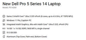 โปร 5 ซีรีส์ 14 นิ้ว อัลตร้าบุ๊ค P514260 ของแท้ใหม่เอี่ยม สำหรับธุรกิจ สำนักงาน นักเรียน แล็ปท็อปพกพา คุณภาพเต็มรูปแบบ มีสินค้าในสต็อก - Product Image 5