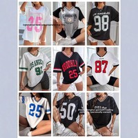 T-shirt imprimé en coton à manches courtes coupe ample pour femme, modèle Chine 120-856, vente en gros de surplus transfrontalier