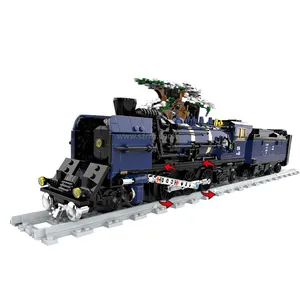 डीके 80018 क्रिएटिव सिटी रेट्रो स्टीम डोंगफैंग एक्सप्रेस तकनीकी ट्रेन क्लासिक खिलौना उपहार बच्चों के खिलौने बिल्डिंग ब्लॉक सेट