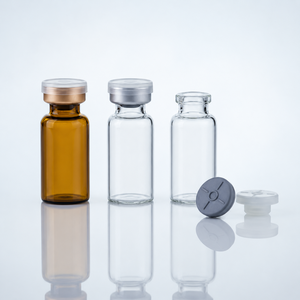 Frascos de Vidrio Xilin de Doble Color Ámbar Transparente con Tapones para Almacenamiento de Muestras Liofilizadas - Product Image 1