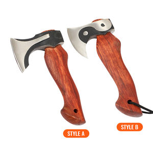 Hacha profesional personalizada de acero inoxidable, hacha de hoja fija de alta calidad con mango de madera maciza y bolsa de cuero hecha a mano - Product Image 6