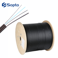 Cable de Fibra Óptica de Alta Calidad para FTTH, GJYXCH, 1, 2, 4, 6, 8, 12 Hilos, 2 km/Rollo, Cubierta LSZH, para Exteriores