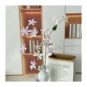 Flores Artificiales de Clematista de Simulación, Venta al Por Mayor a Precio Económico, Decoración Floral Artificial, Fábrica China - Product Image 1