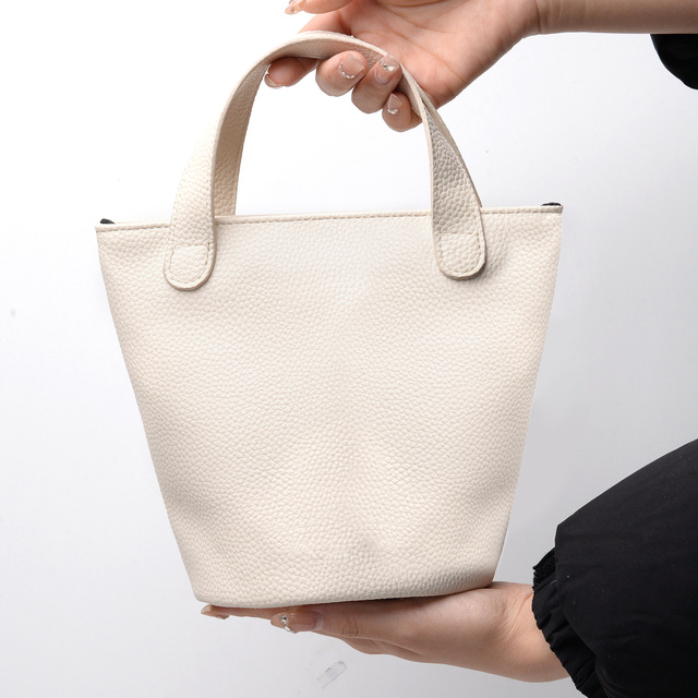 Popular New Korean Style Fashion Personalized Vegetable Basket Handheld Soft Texture Single Shoulder Water Bucket Bag