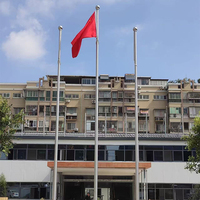 Mât de drapeau commercial extérieur le plus grand, 20m, 30m, 50m, mât de drapeau automatique en alliage d'aluminium