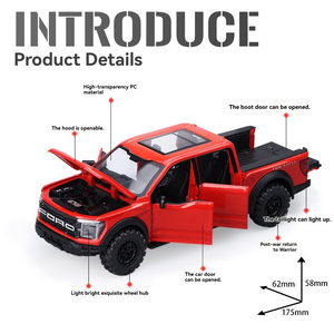 Ford F150 Pickup Modellino in Metallo 1:32 con Suoni <span class=keywords><strong>e</strong></span> Luci, Porte Apribili, Modello in Lega con Funzione Pullback - Product Image 3